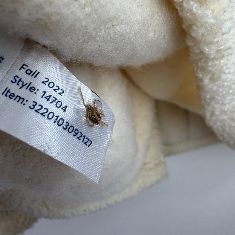 Marine Layer Eden Faux Shearling Overshirt Womens Medium Cream Button Up Outdoor - Picture 9 of 10